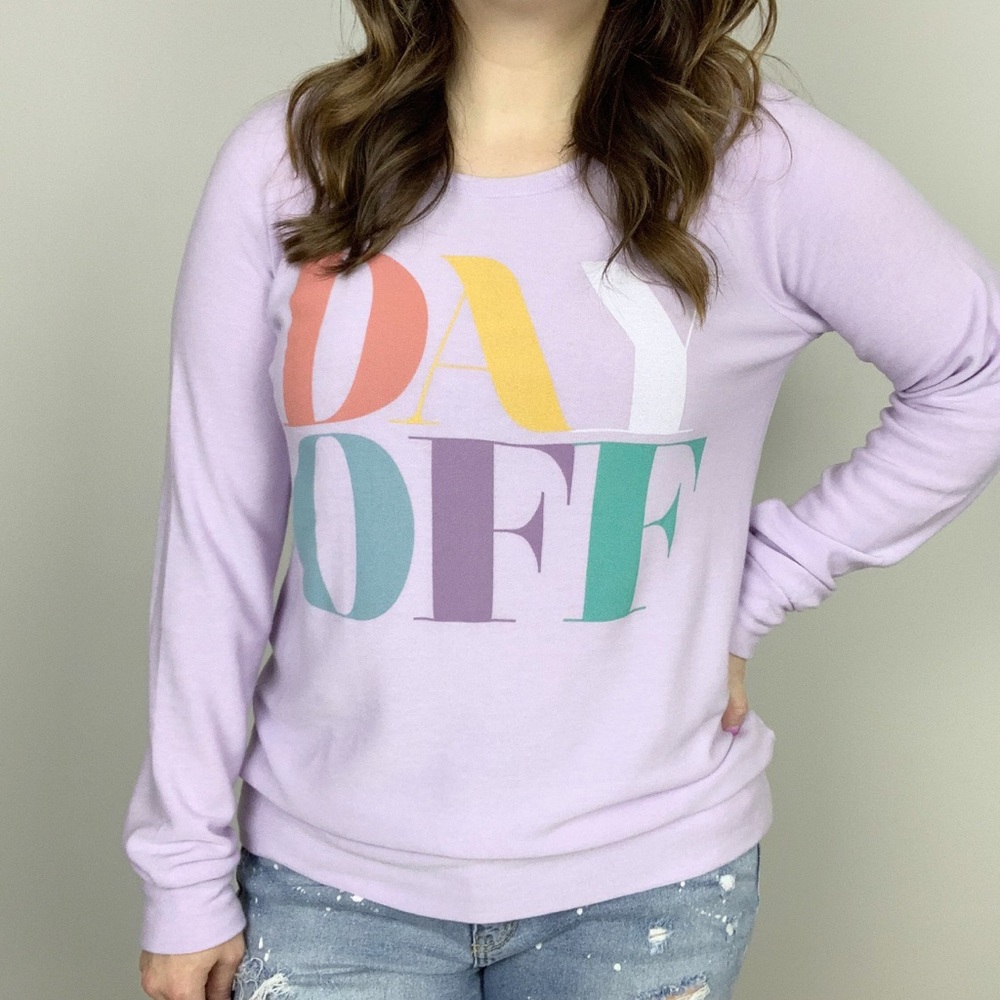 CHASER Day Off Sweatshirt XS S Soft Cozy Pullover - Picture 4 of 8
